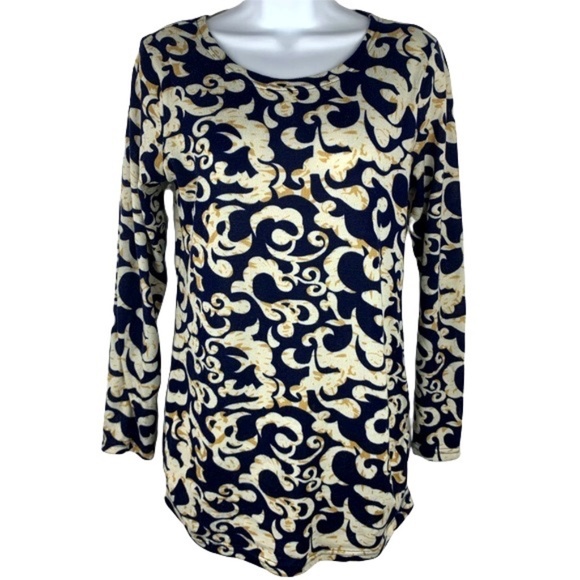 Allegra K Side Ruched Patterned Tunic Shirt - Picture 1 of 16